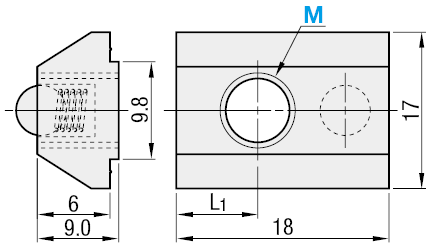 Serie 8/Dadi di pre-montaggio con molla:Immagine relativa