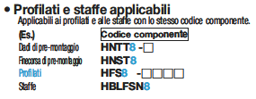 Serie 8/Dadi di pre-montaggio con foro sfalsato:Immagine relativa