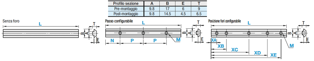 Serie 8/Dadi lunghi con dimensione L configurabile:Immagine relativa