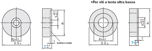 Finecorsa con rondelle/Uretano/Gomma a bassa elasticità:Immagine relativa