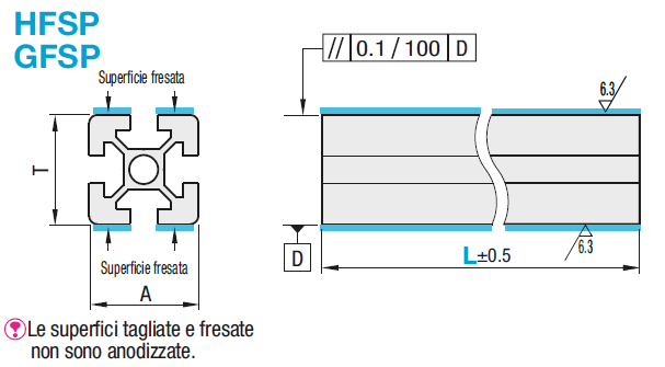 Serie 6/Cava da 8/30x30mm/Con parallelismo di superficie:Immagine relativa