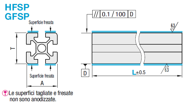 Serie 6/Cava da 8/60x30mm/Con parallelismo di superficie:Immagine relativa