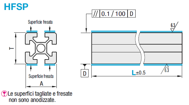 Serie 6/Cava da 8/100x50mm/Con parallelismo di superficie:Immagine relativa