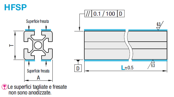 Serie 6/Cava da 8/300x30mm/Con parallelismo di superficie:Immagine relativa