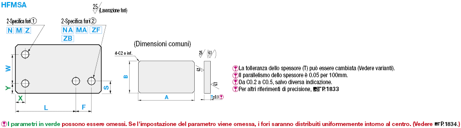 Piastre di montaggio fresate sui 6 lati/Staffe:Immagine relativa