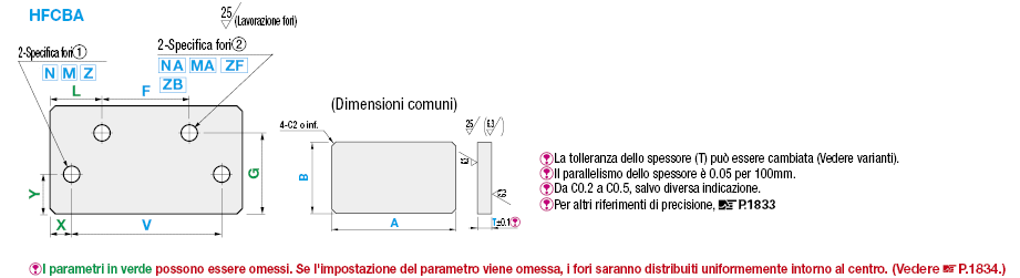 Piastre di montaggio fresate sui 6 lati/Staffe:Immagine relativa