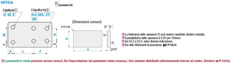 Piastre di montaggio fresate sui 6 lati/Staffe:Immagine relativa