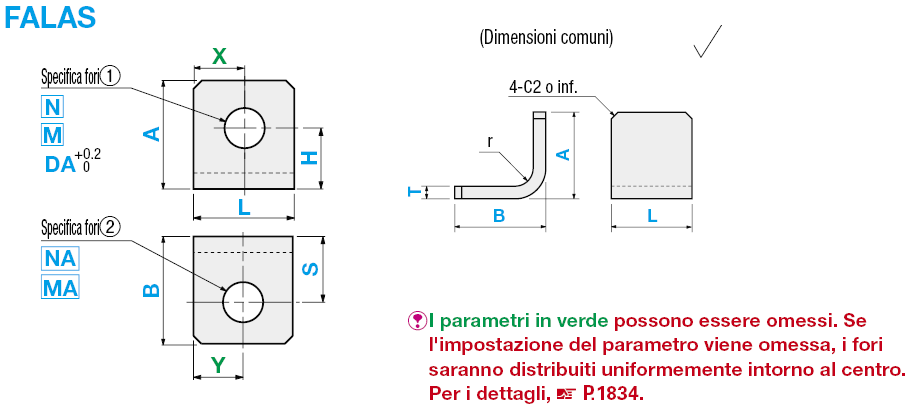 Piastre di montaggio in lamiera a L/Staffe:Immagine relativa