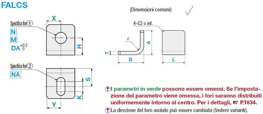 Piastre di montaggio in lamiera a L/Staffe:Immagine relativa