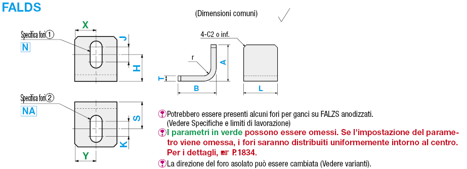 Piastre di montaggio in lamiera a L/Staffe:Immagine relativa