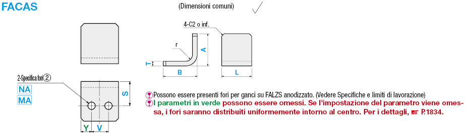 Piastre di montaggio in lamiera a L/Staffe:Immagine relativa