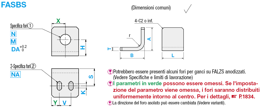 Piastre di montaggio in lamiera a L/Staffe:Immagine relativa