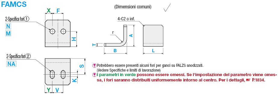 Piastre di montaggio in lamiera a L/Staffe:Immagine relativa