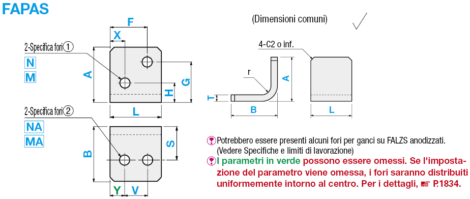 Piastre di montaggio in lamiera a L/Staffe:Immagine relativa