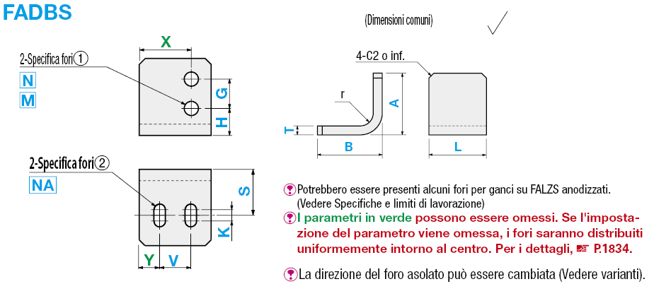 Piastre di montaggio in lamiera a L/Staffe:Immagine relativa