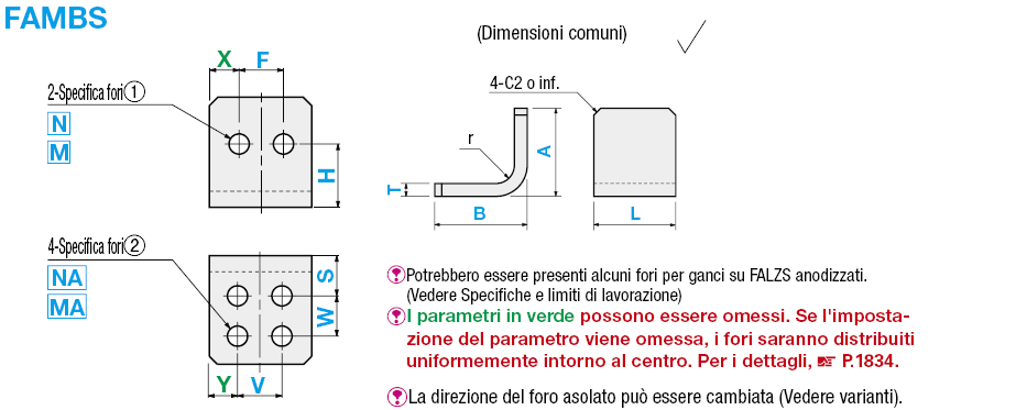 Piastre di montaggio in lamiera a L/Staffe:Immagine relativa