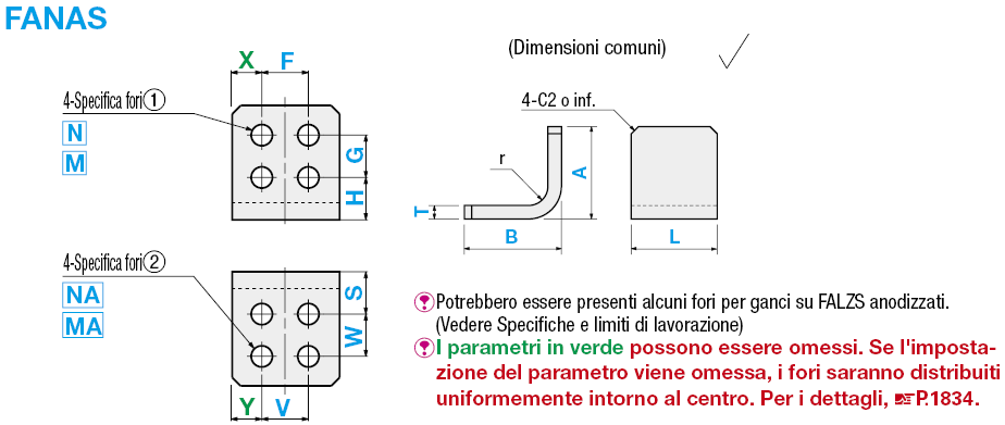 Piastre di montaggio in lamiera a L/Staffe:Immagine relativa