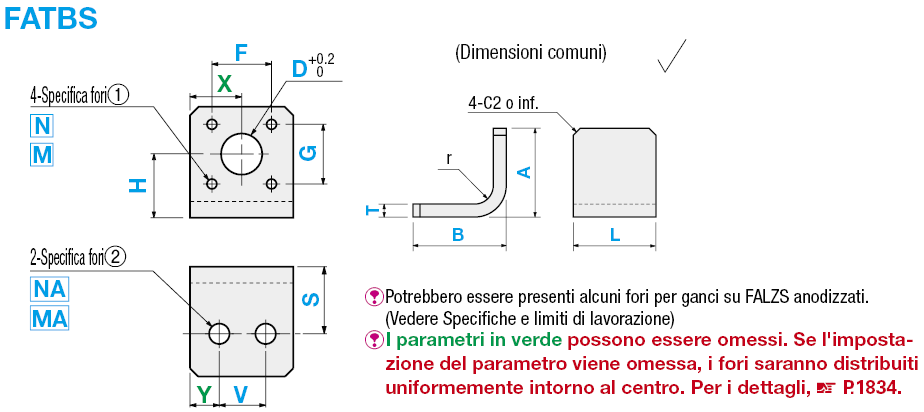 Piastre di montaggio in lamiera a L/Staffe:Immagine relativa