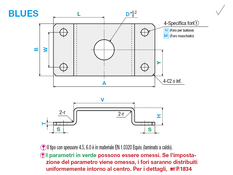 Piastre di montaggio in lamiera/Staffe/Convesse:Immagine relativa