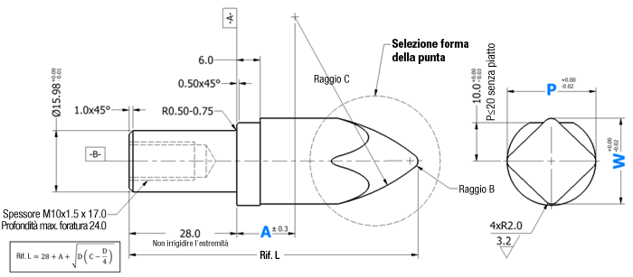 [NAAMS] Locating Pin Two Diameter Large Head:Immagine relativa