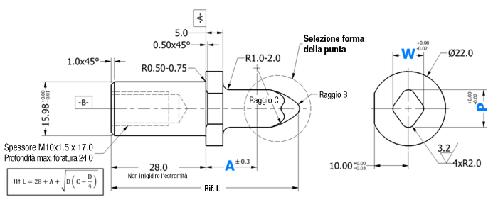 [NAAMS] Locating Pin Two Diameter Small Head:Immagine relativa