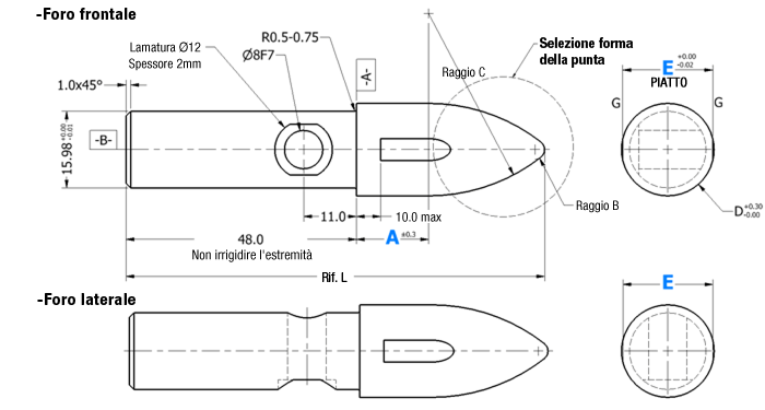 [NAAMS] Retractable Locating Pin APE Large Head:Immagine relativa