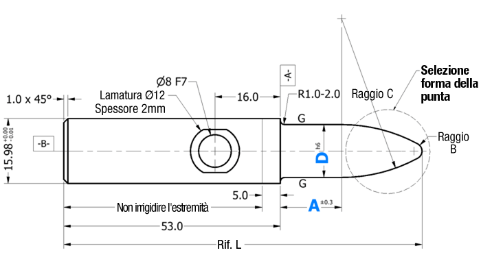 [NAAMS] Retractable Locating Pin APQ Small Head:Immagine relativa