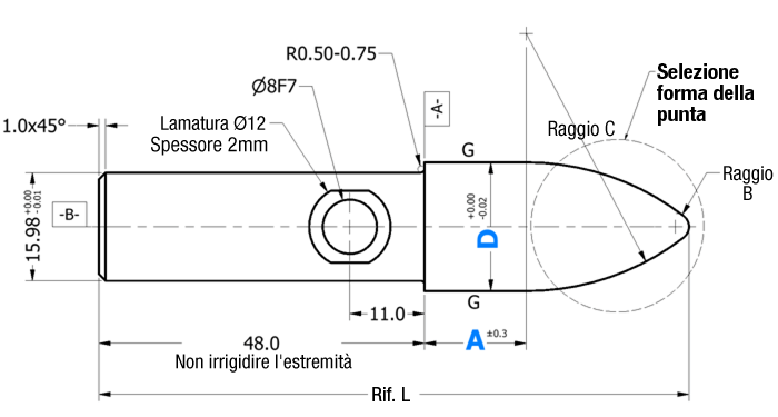 [NAAMS] Retractable Locating Pin APS Large Head:Immagine relativa