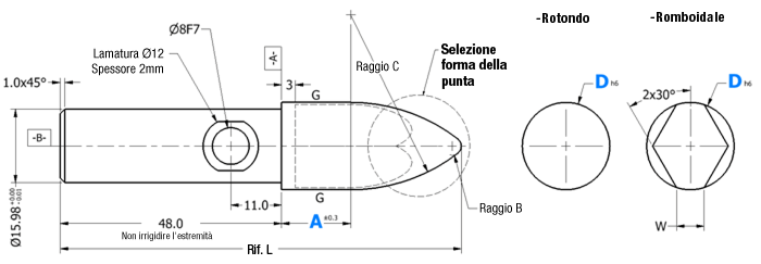 [NAAMS] Retractable Locating Pin A&D Configurable Large Head:Immagine relativa