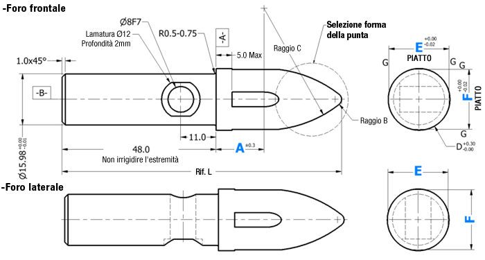 [NAAMS] Retractable Locating Pin A&E Configurable Large Head:Immagine relativa