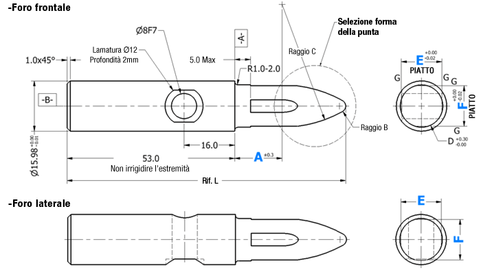 [NAAMS] Retractable Locating Pin A&E Configurable Small Head:Immagine relativa