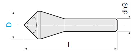 TiN-Coated High-Speed Steel Countersink, with Holes / 90°:Related Image