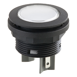 Shortron / Spia di segnalazione con connessione a Faston 2,8x0,8mm completa di led bianco