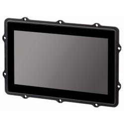 Pannello di controllo a montaggio posteriore; 24 V DC; Display PCT da 10 pollici; 1024 × 600 pixel; 2xEthernet; 1xRS232; 1xRS485; 1xCAN; 1xslot SD