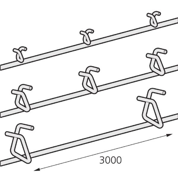 Passerella a Griglia, SWS Single Wire System, V4A