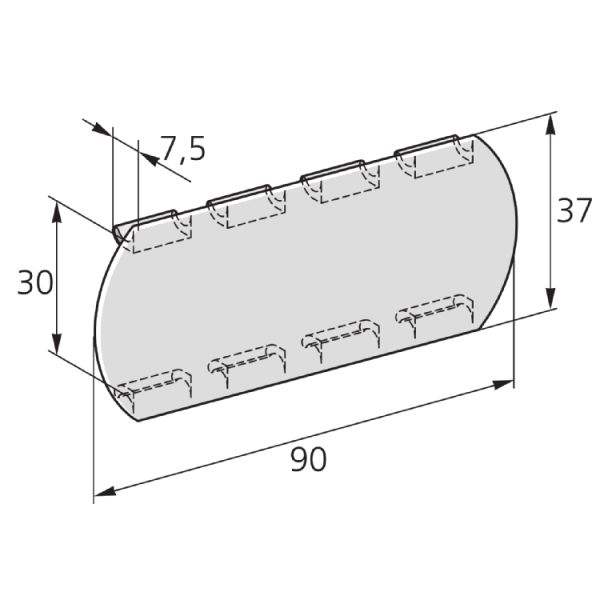 Passerella a Griglia, Clip Porta-etichetta X70