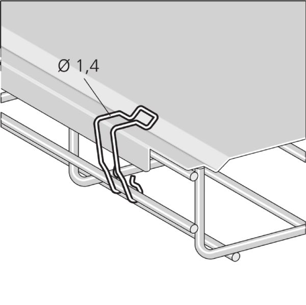 Passerella a Griglia, Morsetto di Fissaggio, V4A