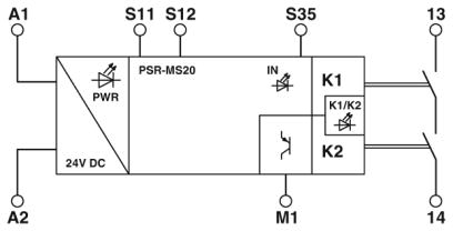 Relè di sicurezza, PSR-MS20