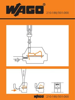 Etichette adesive con istruzioni operative, per morsettiere con cablaggio laterale, serie da 260 a 262