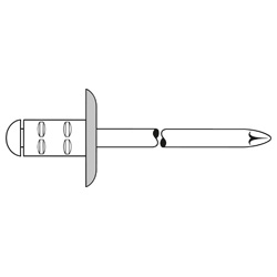 Rivetto cieco PolyGrip, alluminio-acciaio