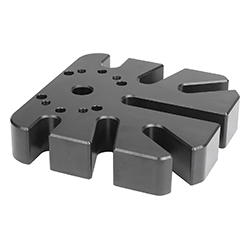 UNILOCK 5 assi, base di montaggio per serraggio universale, versione piccolo, grandezza del sistema 80 mm (42202)