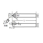 Inserto dritto a punta standard JIS, tipo 35