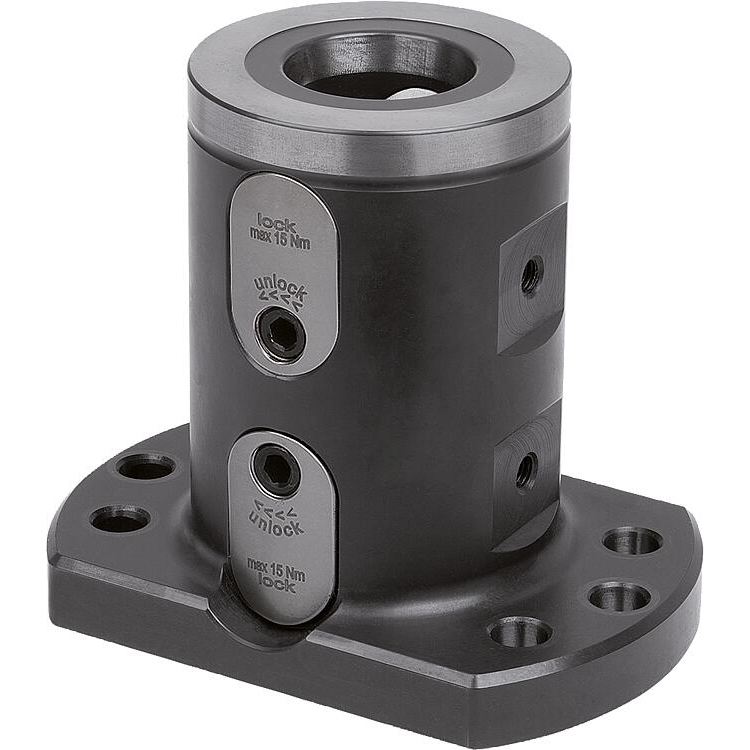 UNILOCK 5 assi, modulo base serraggio doppio grandezza del sistema 80 mm, con piede (K0961)