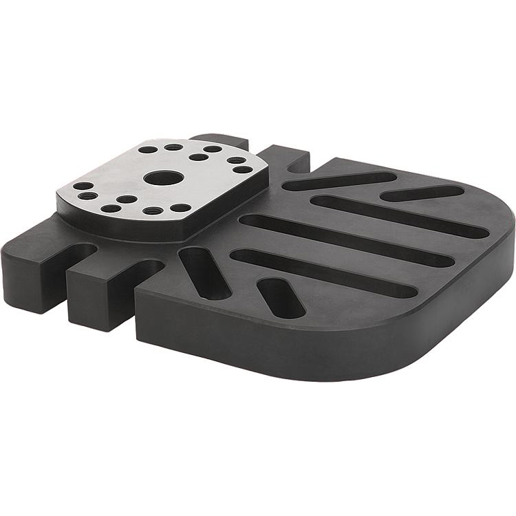 UNILOCK 5 assi, base di montaggio per serraggio universale, versione grande, grandezza del sistema 80 mm (K0962)