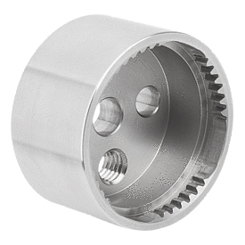 Elementi a cricchetto, forma D con dentatura interna (K1446)
