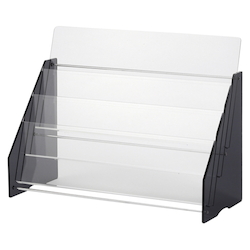 Acrylic Pamphlet Stand, Clear, Specifications: A4, 2 Column, 3 Levels