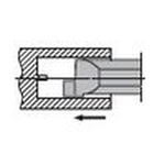 Superfici frontali cave a foro piccolo, barra EZ, punta compatibile