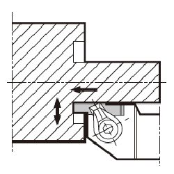 Portainserto per scanalatura frontale, corpo principale (per punta GVF)