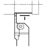 Portainserto per tornitura / taglio, modello KGD-S (tipo dritto: 0°, per troncatura) 