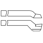 Inserto per spianatura in HSS, modello JIS62R, modello S535